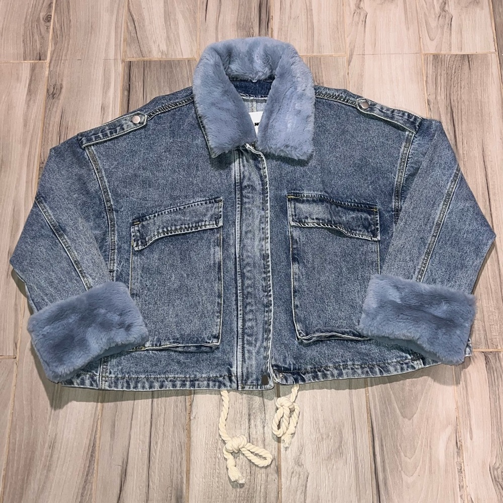 Denim Fur Jacket